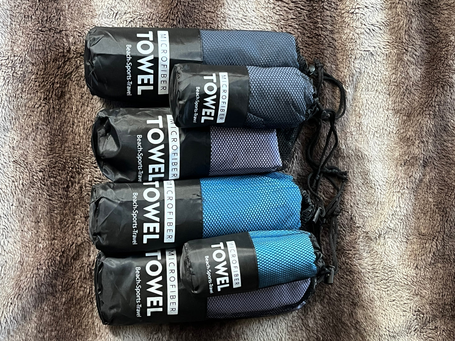 Microfibre towel - compact, ultra lightweight & quick dry towel - the perfect gym, travel & beach towel - swimming towel for sports, camping & hiking, x2 towels