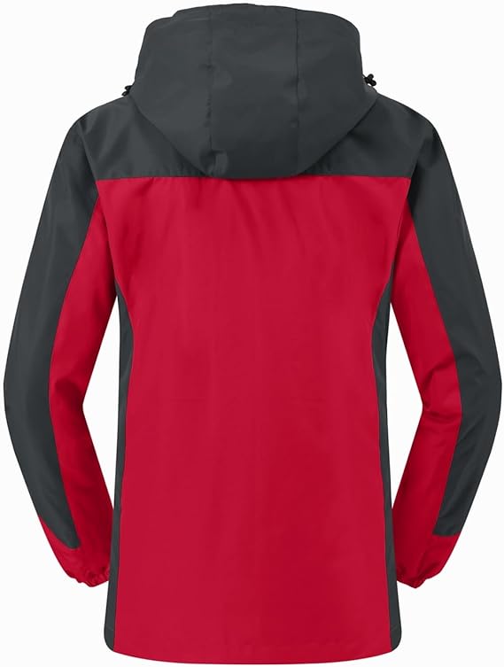 Women's 3 In 1 Red Jacket, Fleece Ski Jacket Softshell Winter Waterproof Full Zip Windproof Coat