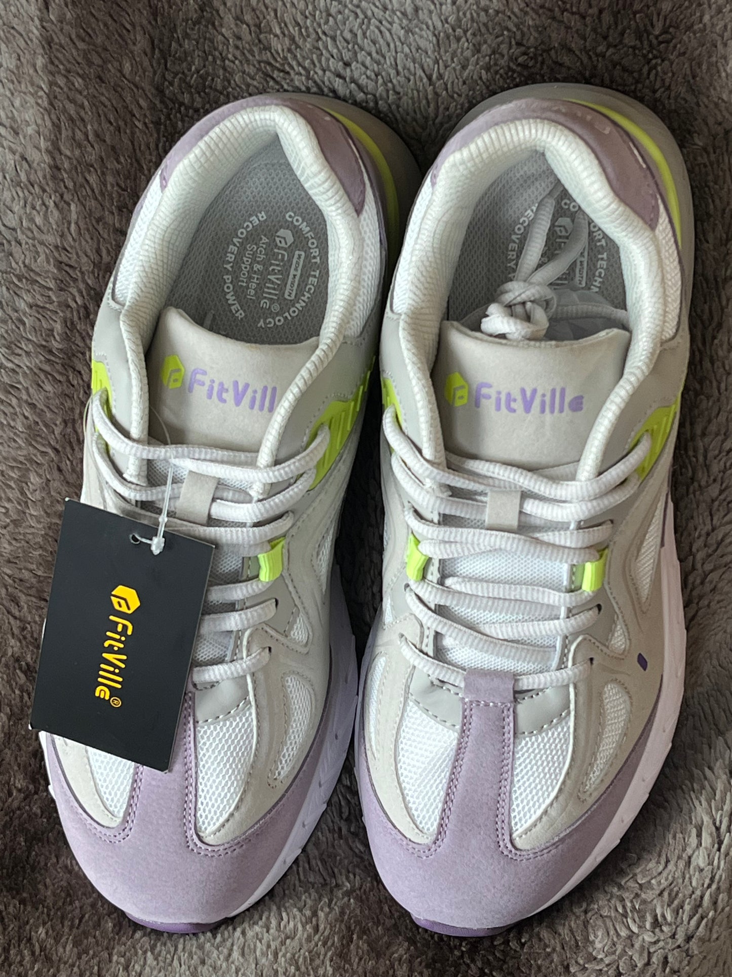 Womens Extra Wide Fit Trainers Ladies Walking Running Shoes Comfortable Sneakers for Flat Feet Plantar Fasciitis, UK 7.5