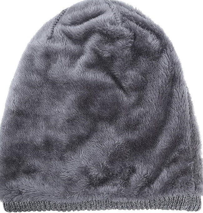 Beanie Hat for Men and Women, Winter Warm Hat, Knit Slouchy Thick Skull Cap, one size