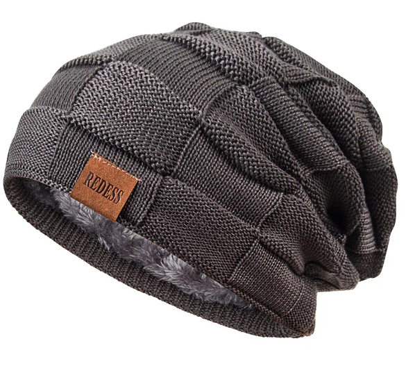 Beanie Hat for Men and Women, Winter Warm Hat, Knit Slouchy Thick Skull Cap, one size