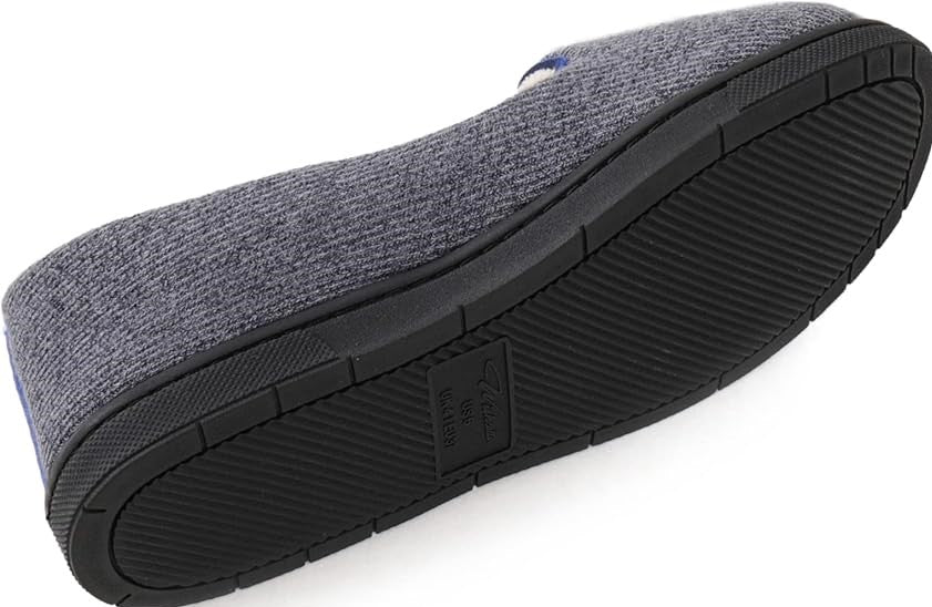 Navy blue ladies indoor slippers ,Memory Foam navy blue slippers for Women , size 5.5