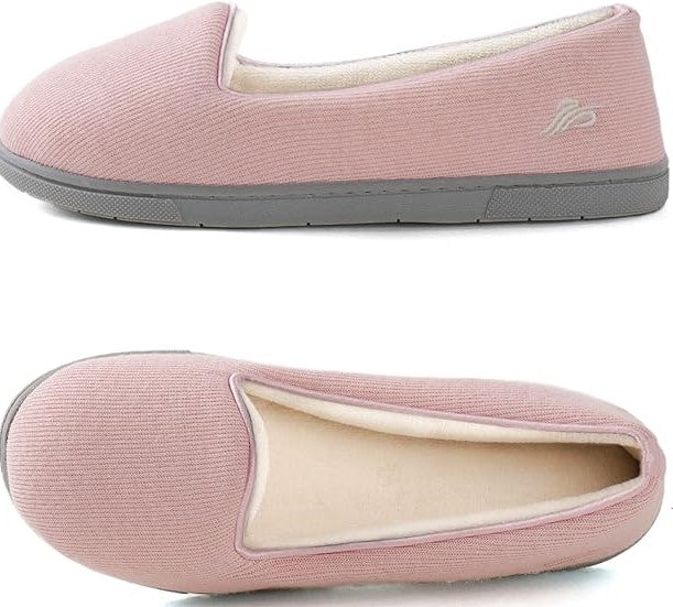 Pink ladies indoor slippers ,  Memory Foam pink slippers for Women , size 8
