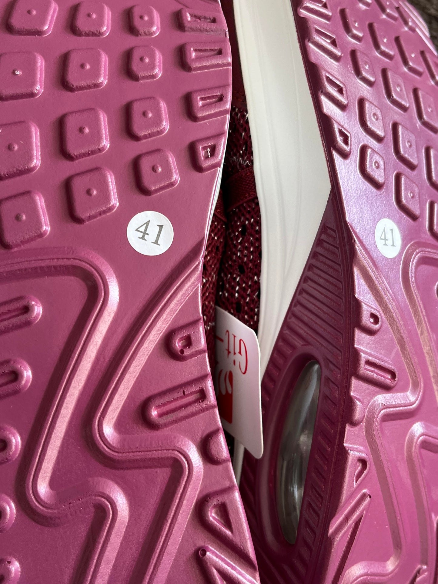 Ladies Casual Walking Shoes Adjustable Strap with Hook and Loop Closure, red comfortable Sneakers air Cushion, Grey, size 8