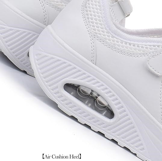 Ladies Casual Walking Shoes Adjustable Strap with Hook and Loop Closure, white comfortable Sneakers Air Cushion, Grey slippers, size 4