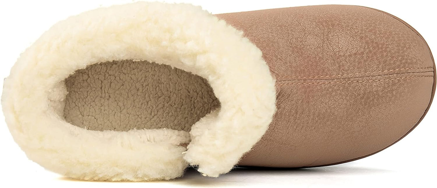 Women's Sierra Faux Leather Bootie Beige Slippers , size 5