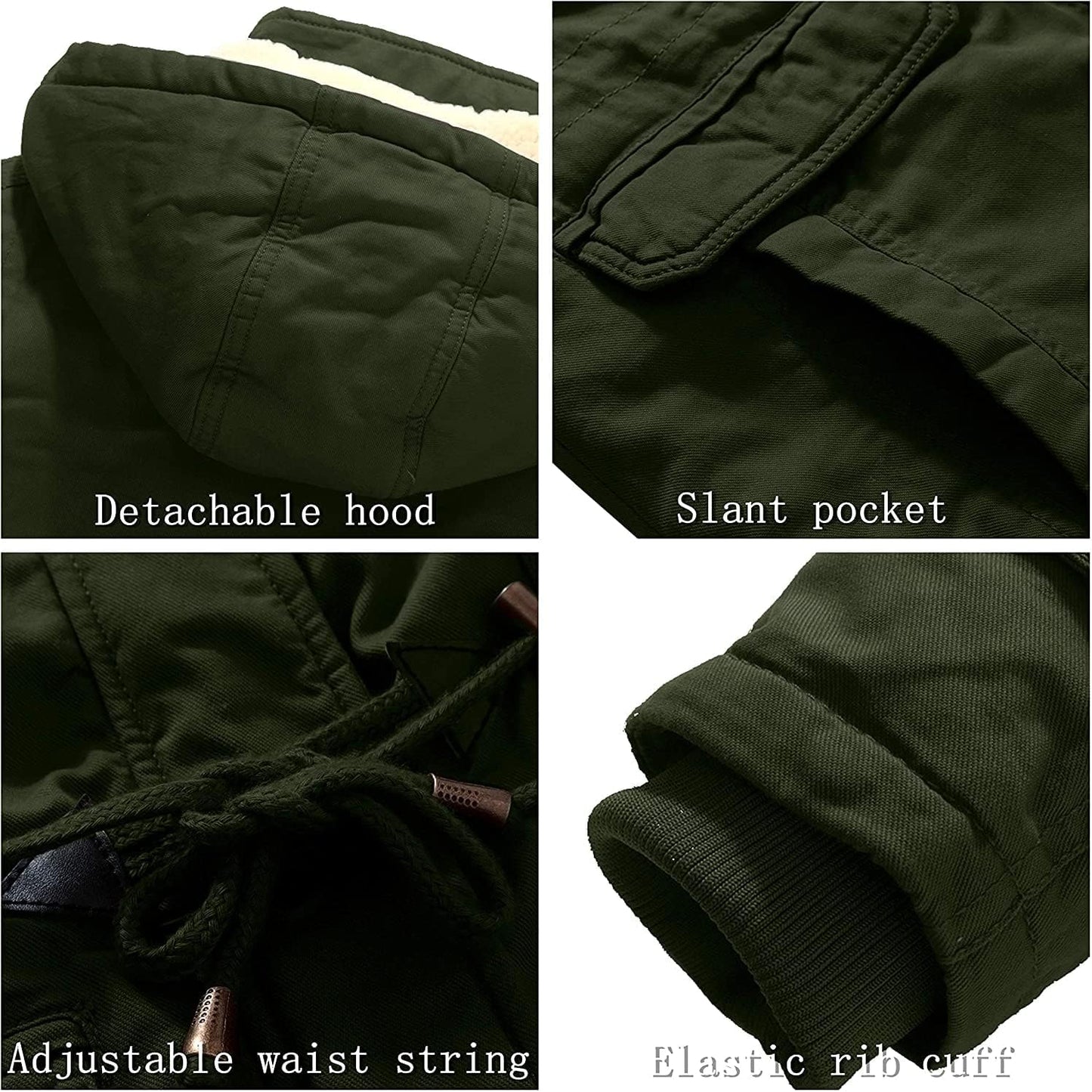 Women's Windproof Warm Coat Winter Casual Fleece Coat, Hooded Jacket, Ladies Slim Fit Jacket, XL