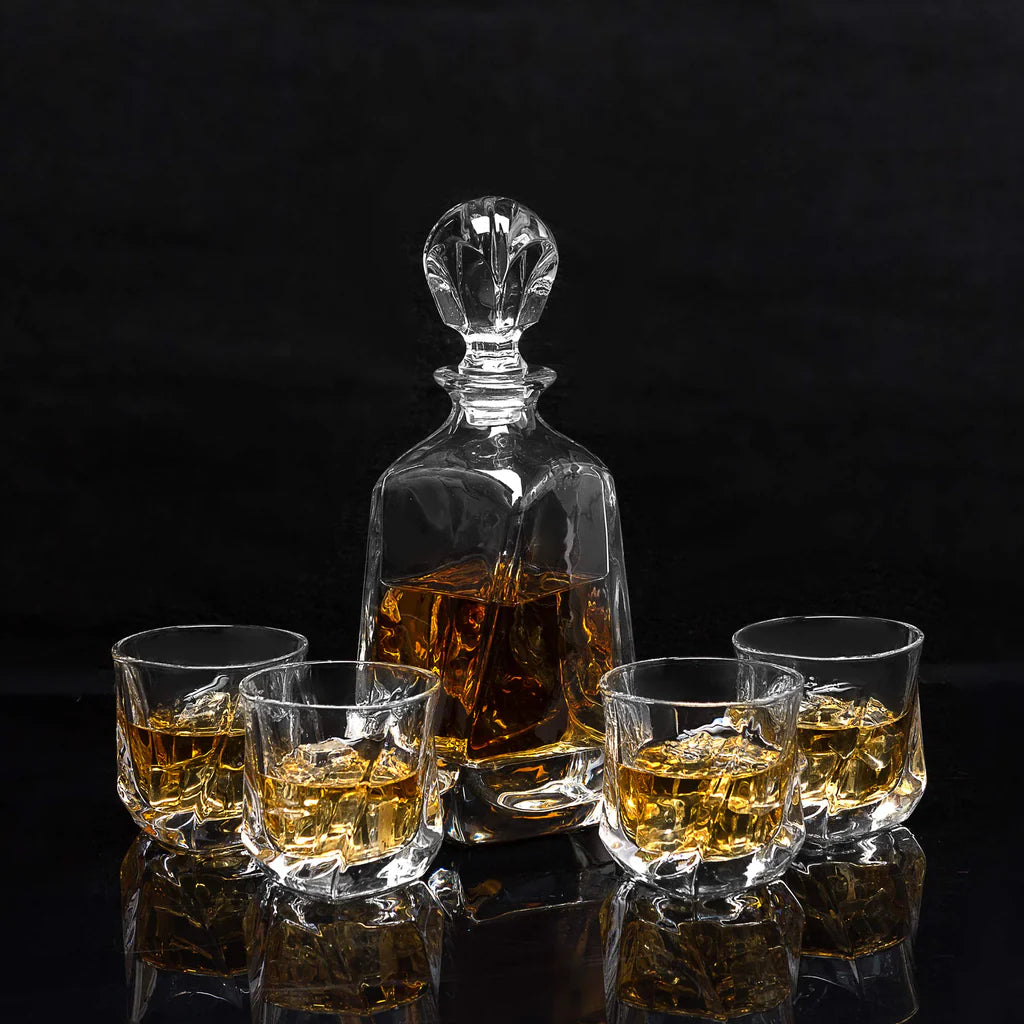 Crystal Decanter and  4 Glass Gift Set