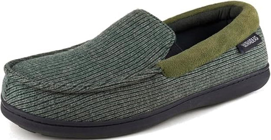 Men's green slippers size 9, men's slippers Moc Loafer House Shoes Memory Foam Sage Green, size 9