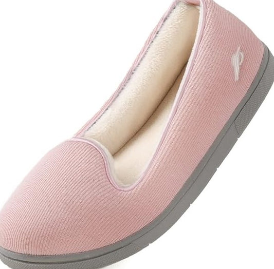 Pink ladies indoor slippers ,  Memory Foam pink slippers for Women , size 8